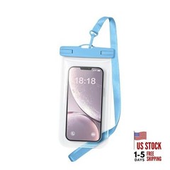 1/2 Pack Waterproof Phone Pouch Compatible with iPhone 17 16 15 Pro B4-Sea Blue