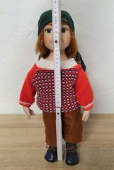 Porcelain Doll 46cm NJSF Red Hair Character Face Costume Outfit