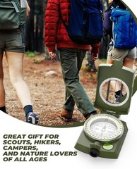 Sportneer High-Precision Compass, Waterproof, with Strap and Carrying Case
