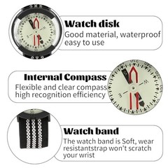 OUKENS Compass, Portable Waterproof Pressure Resistant Wrist Watch Compas with