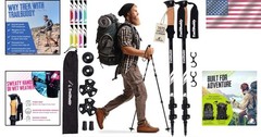 Lightweight 7075 Aluminum Trekking Poles – Adjustable, Collapsible Hiking Sticks