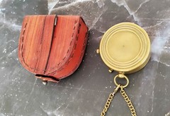 Personalized Gift, Engraved Antique Brass Compass with Leather Case,Gift for Son