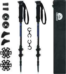 Trekking Poles Collapsible Hiking Poles – 2 Pack Adjustable Aluminum Hiking Stic