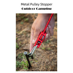 6pcs Outdoor Pulley Regulators Kit with Metal Alloy Pulleys Reflective Rope