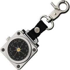 Marbles Compass with Stainless Case and Swivel Attachment Clip