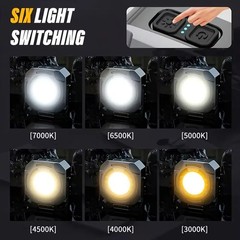 Multi-Functional Camping Light with Magnet and Hook, Dual Control,8203