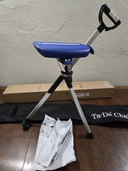 STEP2GOLD Ta-Da Chair Series 2 Portable Trekking Hiking Pole – 32.2″ Blue