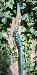 57″ – Bamboo – Walking Hiking Trekking Stick/Staff – Paracord Grip & Strap – #31