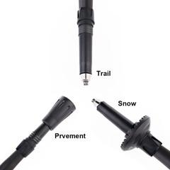 Travel Folding Trekking Hiking Pole with Carrying Case,Collapsible Cane Adjus…