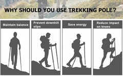 Trekking Pole Tactical Walking Stick, Multifunctional Lightweight Aircraft