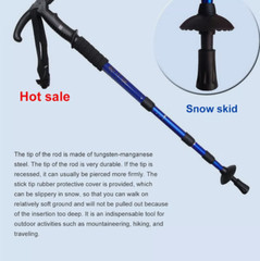 Alpenstock Anti-shock Trekking Poles Adjustable Walking Hiking Nordic Sticks