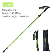 Foldable Hiking Poles 5-Section Trekking Walking Stick Adjustable Nordic Trail
