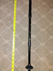 Adjustable Telescopic Aluminum Trekking Pole Black Foam Grip Rubber Tip Hiking