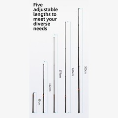 For insta360 X4 Compatible Carbon Fiber Selfie Rod 1.5m Seven Section 134g