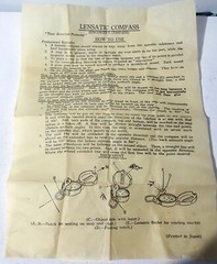 Vintage Lensatic Engineers Compass Japan With Original Box Pouch Instructions