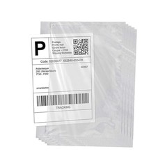 7.5” x 5.5” Packing List Pouches, Shipping Label Envelopes Clear Self