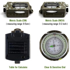 AOFAR Military Compass AF-4580 Lensatic Sighting for Camping Hiking Waterproof