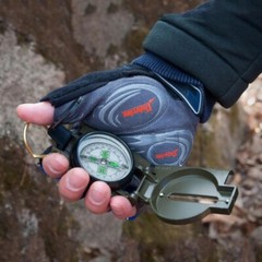 Brujula de Bolsillo Estilo Militar para Camping Equipo de Supervivencia Compass