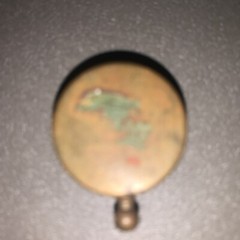 VINTAGE WEST GERMANY TRAVEL POCKET COMPASS W/FLUORESCENT DOTS! USED! LOOSE!