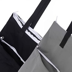 BABY 2 Pack Large Wet Dry Bag Waterproof Hanging Cloth Diaper Black and grey