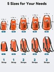 Orange Waterproof Dry Bag – 5L/10L/20L//40L Roll Top – 30L Orange