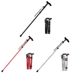 Folding Pole Hiking Cane Walking Stick Adjustable Aluminum Collapsible Travel US
