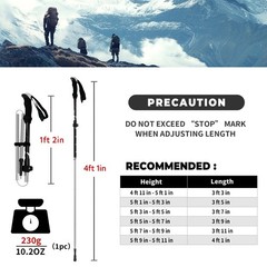 Collapsible Trekking Poles for Hiking – 2 Pack Collapsible Aluminum Walking Stic