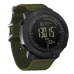 AVTREK Mens Outdoor Sport Tactical Survival Watches Hiking Digital Wrist GREEN