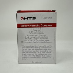 HTS Military Prismatic Compas NIB #221CO