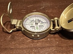 Vintage Lensatic Compass Liquid Filled Military Style Works
