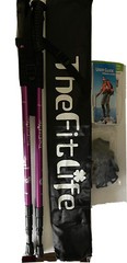 The Fitlife Duralumin Aluminum Antisock Trekking Walking Pole / Stick Purple
