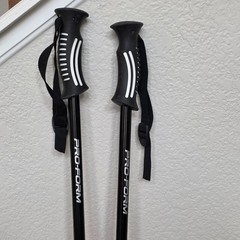 Pro‑Form Walking Hiking Poles Adjustable Trekking Sticks Pair Black 27‑52 in