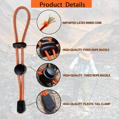 Heavy-Duty Tactical Hiking Pole Holder with Elastic Cord for Backpacks