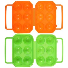 2 Pcs Camping Egg Carrying Case Travel Carrier Container Holder Outdoor