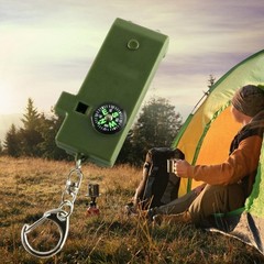 5 in 1 Multifunction Survival Gears with Compasses and Whistled Flashlights