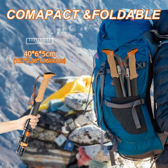 Trekking Poles, Collapsible Hiking Poles,Lightweight and Compact Walking Sticks