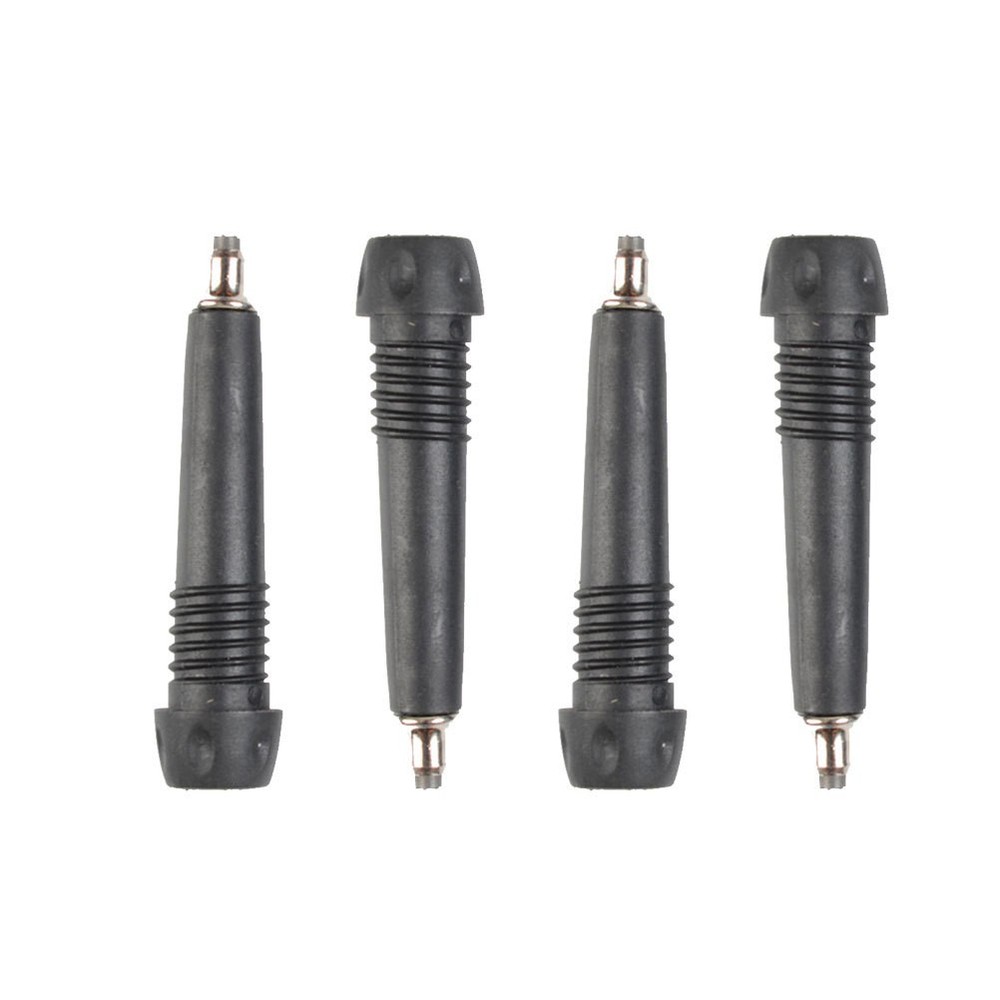 4Pcs Reusable Rubber Walking Stick Tips Increase Traction Grip Black