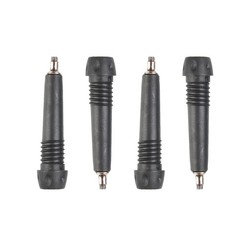 4Pcs Reusable Rubber Walking Stick Tips Increase Traction Grip Black