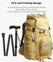 Folding Walking Cane,Walking Pole with 5-Level Adjustable Height,Walking Stick