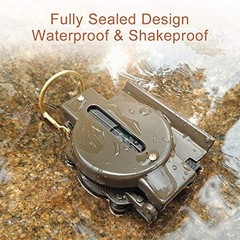 Multifunctional Military Compass, Amy Green, Waterproof and Shakeproof,
