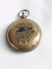 Vintage Brass Push Button Pocket Compass, 2-Inch Magnetic Direction Finder