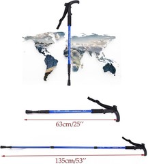 Walking Sticks Lightweight Trekking Poles T Anti-Slip Handle Design Adjustable