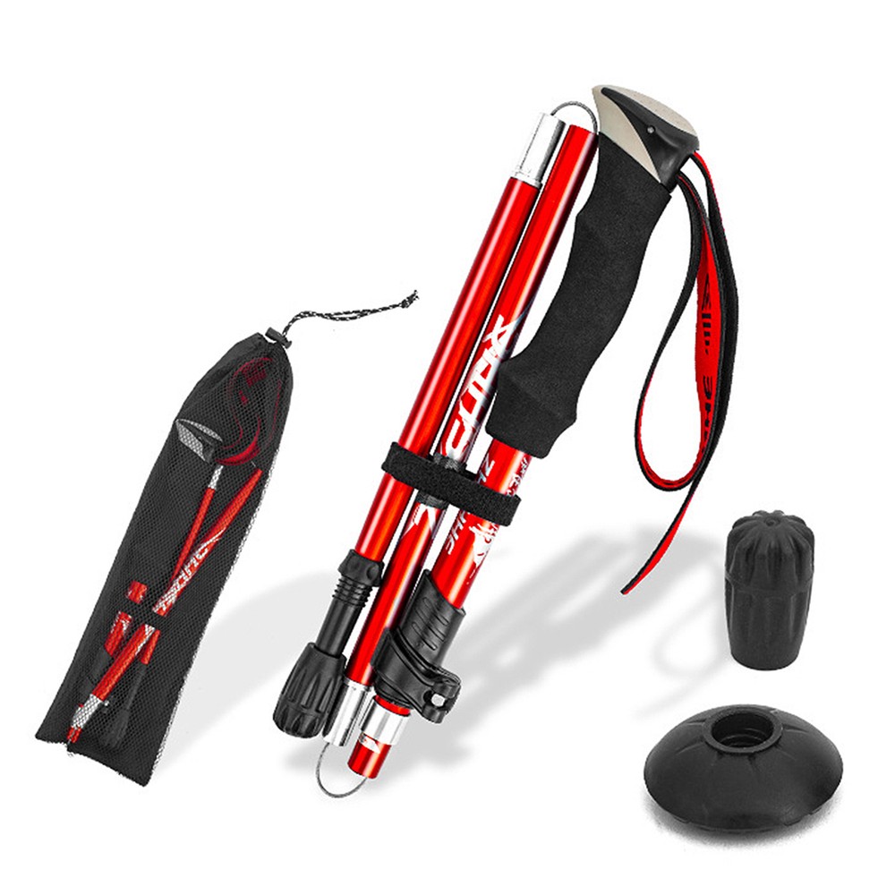 Lightweight Collapsible Trekking Five-fold Walking Stick for Pole Nordic Walking