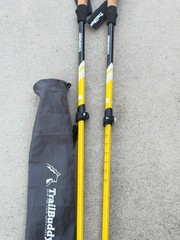 Set of Trail Buddy Trekking Poles 105-135CM Yellow W/Bag – 86