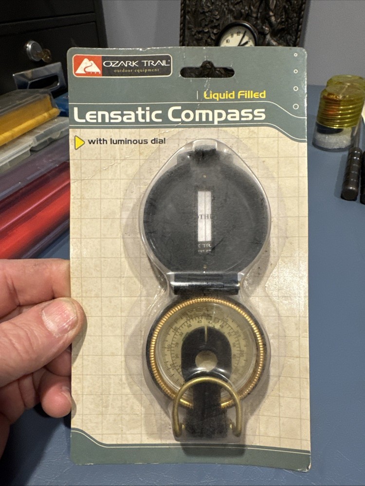 Lensatic Compass With Luminous Dial Liquid Fill