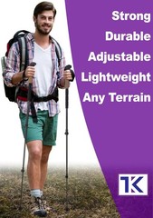 Collapsible Lightweight Trekking Poles – Hiking and Walking Sticks with Cork