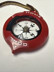 Vintage HOME-FINDER Red Precision Compass By Rand Flint Michigan USA