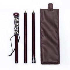 3pc Detachable Hiking Walking Stick Set with Compass, 48″ Soft Grip, Rubber Tip