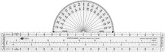 Fixed Plotter for Aviation Pilots, 13 Inch Navigation Tool, CFP-1