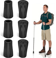 Rubber Bumpers for Hiking Poles 6 Pack, Professional Nordic Walking Poles Rubber Bumpers…